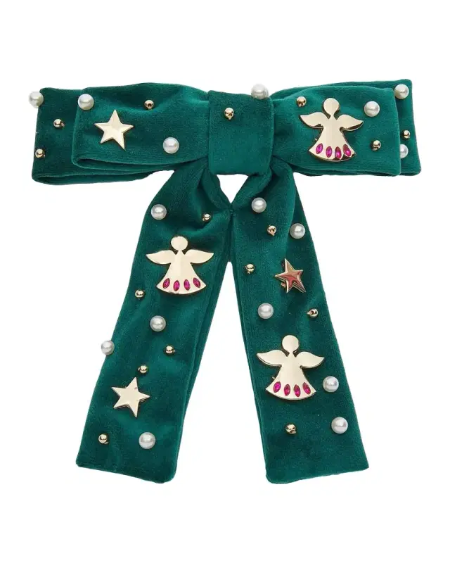 Lele Sadoughi Antoinette Angel Bell Bow Barrette