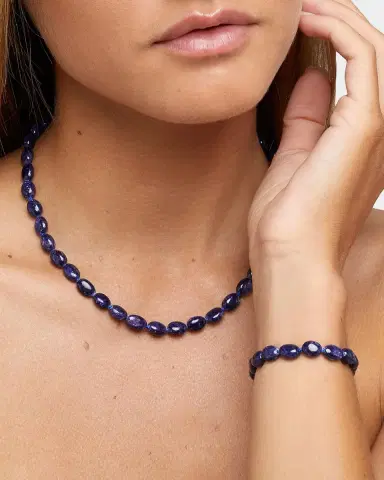 JIA JIA 14K Yellow Gold & Blue Sapphire Beaded Bracelet | Thumbnail 2