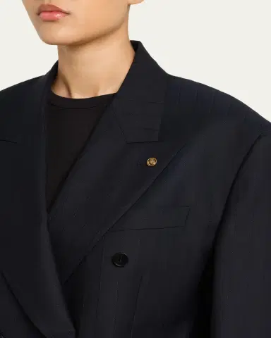 Versace Oversized Double-Breasted Blazer | Thumbnail 9 Versace Oversized Double-Breasted Blazer | Thumbnail 9