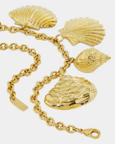 Chloé Goldtone Seashell Necklace | Thumbnail 3