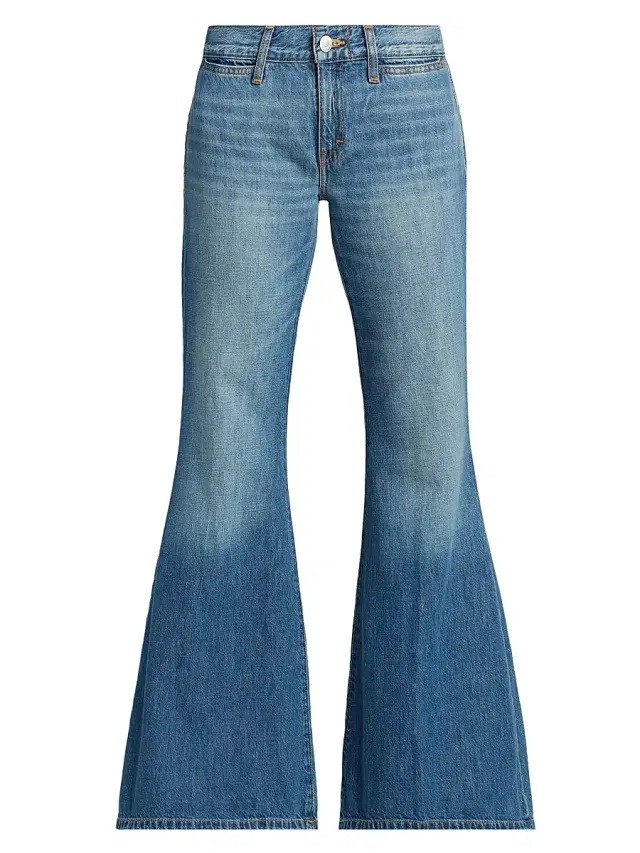 Re/done Women's The Janis Low-Rise Flare Jeans - Mendocino Indigo