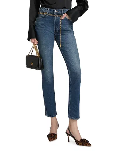 RE/DONE Women's The Dagger High-Rise Slim-Fit Jeans - Sonoma Indigo - Size 31 | Thumbnail 3