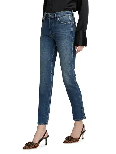 RE/DONE Women's The Dagger High-Rise Slim-Fit Jeans - Sonoma Indigo - Size 31 | Thumbnail 4