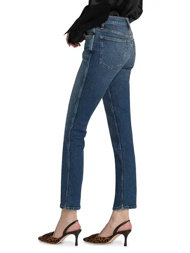 RE/DONE Women's The Dagger High-Rise Slim-Fit Jeans - Sonoma Indigo - Size 31 | Thumbnail 5