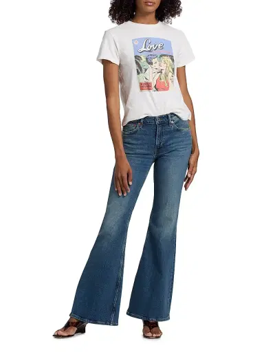 RE/DONE Women's The Strutter Wide-Flare Jeans - Sonoma Indigo - Size 32 | Thumbnail 2