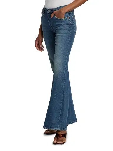 RE/DONE Women's The Strutter Wide-Flare Jeans - Sonoma Indigo - Size 32 | Thumbnail 4