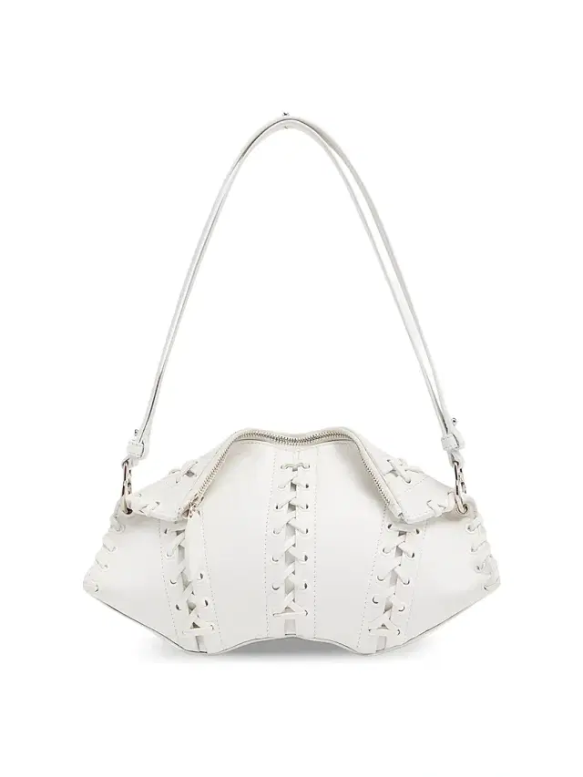 McQueen Women's Manta Corset-Inspired Leather Clutch - White Multi