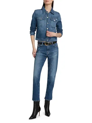 AG Jeans Women's Robyn Denim Crop Jacket - Illiad - Size XS | Thumbnail 2