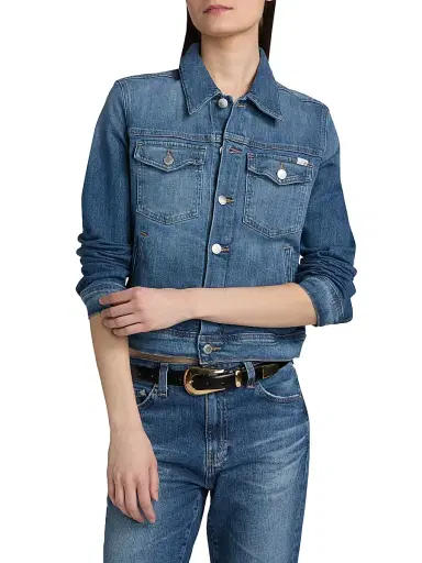AG Jeans Women's Robyn Denim Crop Jacket - Illiad - Size XS | Thumbnail 3