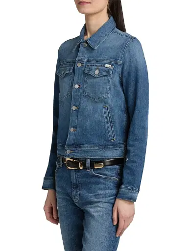 AG Jeans Women's Robyn Denim Crop Jacket - Illiad - Size XS | Thumbnail 4