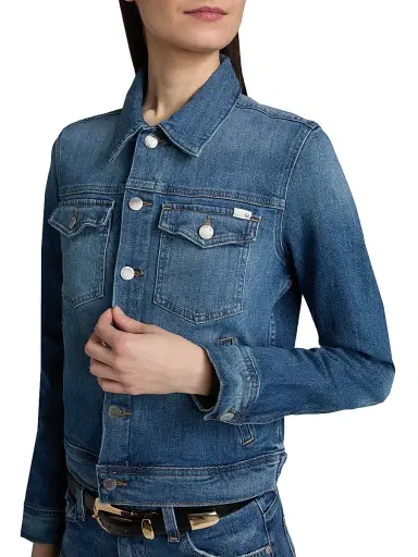 AG Jeans Women's Robyn Denim Crop Jacket - Illiad - Size XS | Thumbnail 6