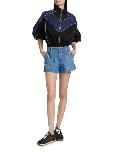 AG Jeans Women's Analeigh Linen-Blend Denim Shorts - Gold Mountain | Thumbnail 2 AG Jeans Women's Analeigh Linen-Blend Denim Shorts - Gold Mountain | Thumbnail 2
