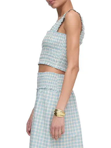 Hill House Home Women's The Azalea Nap Top - Blue Red Gingham - Size Large | Thumbnail 4 Hill House Home Women's The Azalea Nap Top - Blue Red Gingham - Size Large | Thumbnail 4