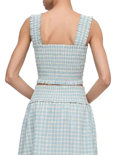 Hill House Home Women's The Azalea Nap Top - Blue Red Gingham - Size Large | Thumbnail 5 Hill House Home Women's The Azalea Nap Top - Blue Red Gingham - Size Large | Thumbnail 5