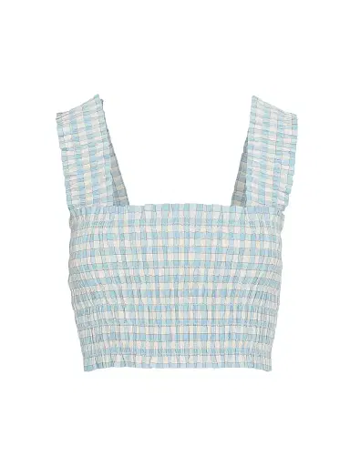 Hill House Home Women's The Azalea Nap Top - Blue Red Gingham - Size Large | Thumbnail 1 Hill House Home Women's The Azalea Nap Top - Blue Red Gingham - Size Large | Thumbnail 1