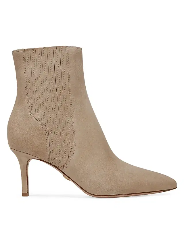 Women's Lisa 70MM Suede Ankle Booties - Sand