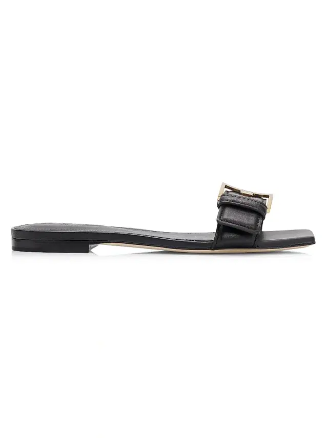 Tod's Women's Buckle-Strap Leather Sandals - Black