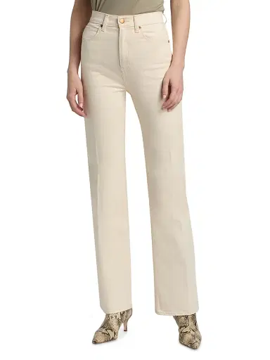 Jamie Haller Women's The Crease Bootcut Jeans - Ecru - Size Denim:32 | Thumbnail 3 Jamie Haller Women's The Crease Bootcut Jeans - Ecru - Size Denim:32 | Thumbnail 3