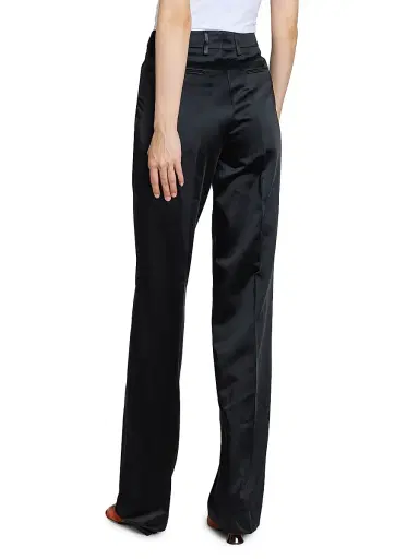 Dries Van Noten Women's Pulla Cotton-Blend High-Rise Straight-Leg Trousers - Black | Thumbnail 5