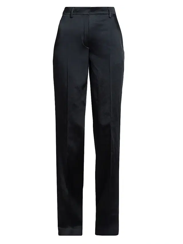 Dries Van Noten Women's Pulla Cotton-Blend High-Rise Straight-Leg Trousers - Black