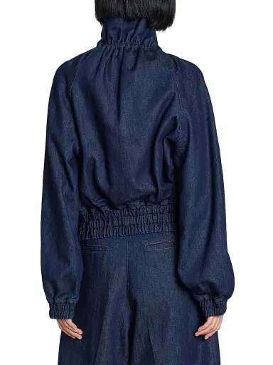 Dries Van Noten Women's Voly Denim Ruffle Zip-Up Jacket - Indigo | Thumbnail 5