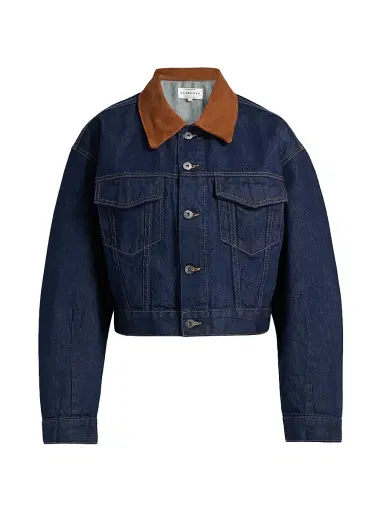 SLVRLAKE Women's Kira Curve Sleeve Cotton Trucker Jacket | Thumbnail 1