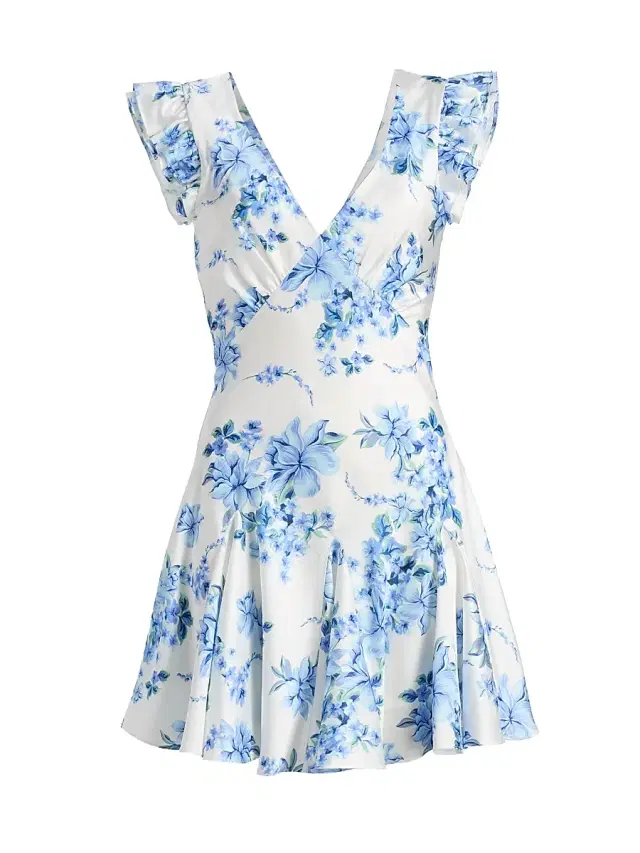 Beach Riot Women's Lennie Printed A-Line Minidress - Blushing Blooms