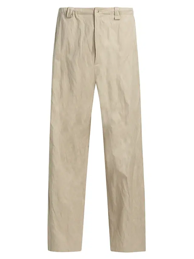 Willy Chavarria Men's Toluca Cotton-Blend Oversized Wide-Leg Pants - Stucco - Size Small