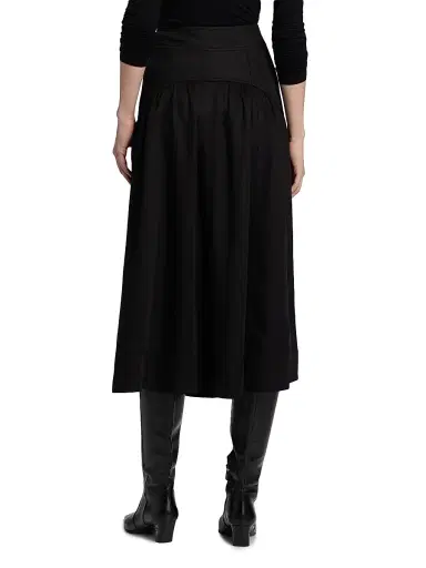 Ba&sh Women's Ponia A-Line High-Rise Midi-Skirt - Noir | Thumbnail 5 Ba&sh Women's Ponia A-Line High-Rise Midi-Skirt - Noir | Thumbnail 5