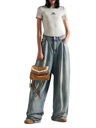 Balenciaga Women's Rodeo Crossbody Bag - Noce White | Thumbnail 1