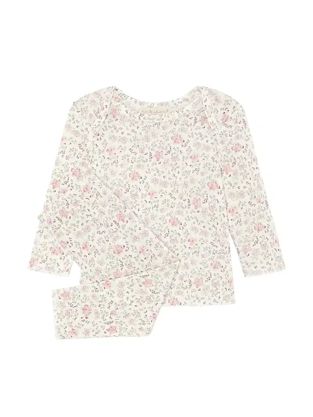 Marie-Chantal Baby Girl's Athena Aluna 2-Piece Long-Sleeve Top & Pants Set - Poreclain 24 Months