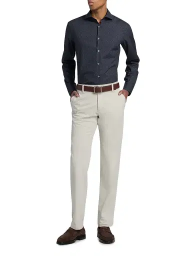 Canali Men's Tonal Frecchia Sport Shirt | Thumbnail 2 Canali Men's Tonal Frecchia Sport Shirt | Thumbnail 2
