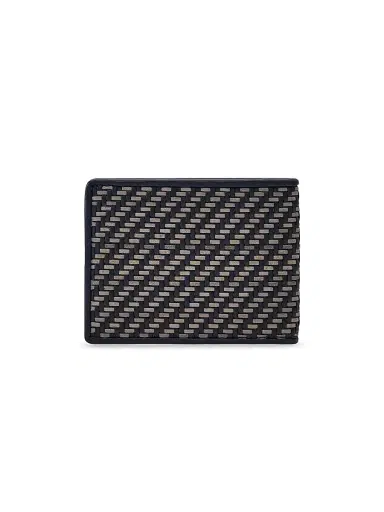 Ferragamo Men's Leather Woven Bifold Wallet | Thumbnail 4 Ferragamo Men's Leather Woven Bifold Wallet | Thumbnail 4