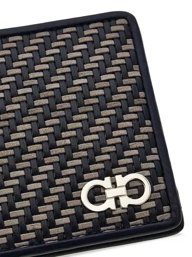 Ferragamo Men's Leather Woven Bifold Wallet | Thumbnail 5 Ferragamo Men's Leather Woven Bifold Wallet | Thumbnail 5