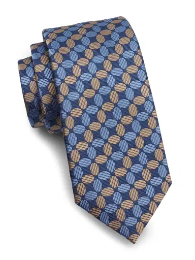 Isaia Men's Geometric Lattice Silk Tie | Thumbnail 1 Isaia Men's Geometric Lattice Silk Tie | Thumbnail 1