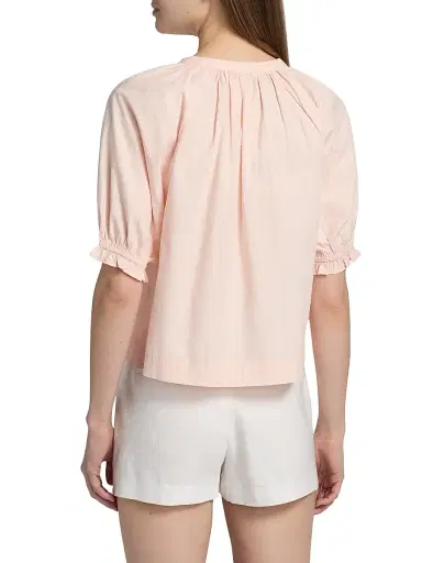 Ciao Lucia Women's Esti Tieneck Cotton Poplin Top - Powder - Size XL | Thumbnail 5 Ciao Lucia Women's Esti Tieneck Cotton Poplin Top - Powder - Size XL | Thumbnail 5