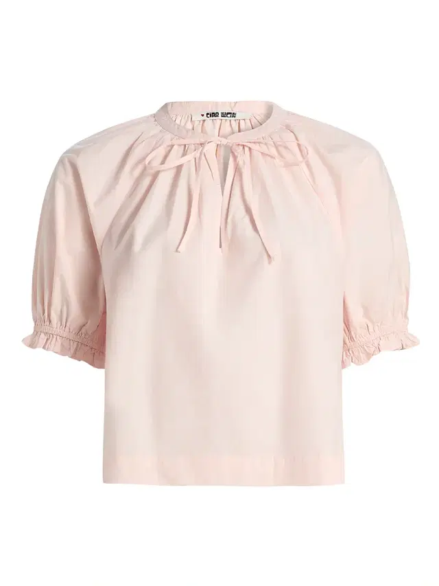 Women's Esti Tieneck Cotton Poplin Top - Powder