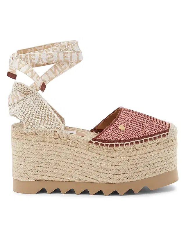 Stella McCartney Women's Gaia 80MM Platform Espadrilles - Cameo Cherry
