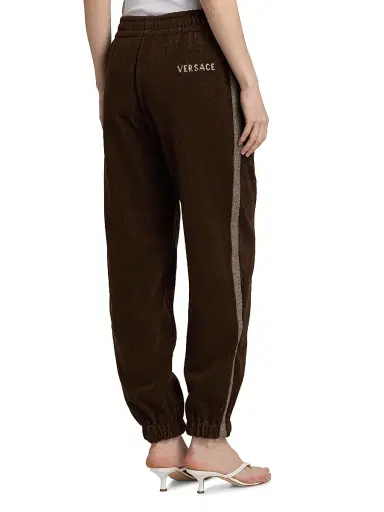 Versace Women's Jacquard Cotton-Blend Terry Joggers | Thumbnail 5 Versace Women's Jacquard Cotton-Blend Terry Joggers | Thumbnail 5