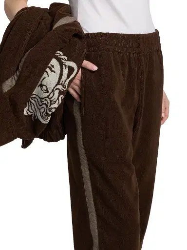 Versace Women's Jacquard Cotton-Blend Terry Joggers | Thumbnail 6 Versace Women's Jacquard Cotton-Blend Terry Joggers | Thumbnail 6