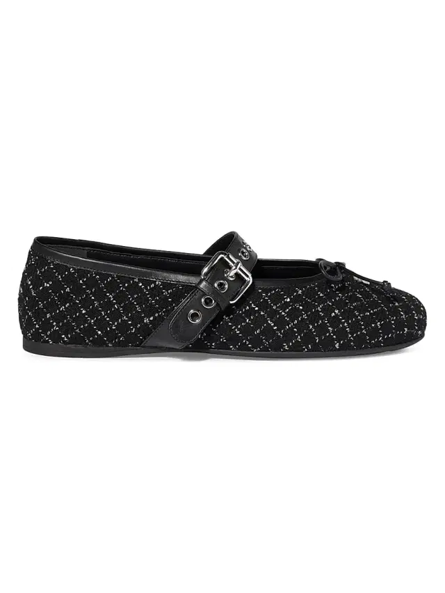 Miu Miu Women's Wool Ballerinas - Black
