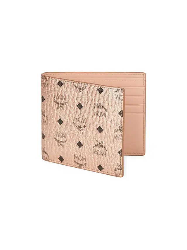 MCM Men's Monogram Bi-Fold Wallet - Champagne