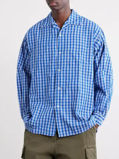 Beams Plus Camp-Collar Checked Cotton Shirt - Men | Thumbnail 3 Beams Plus Camp-Collar Checked Cotton Shirt - Men | Thumbnail 3