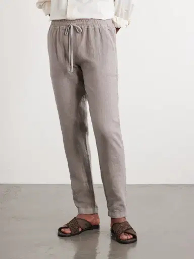 Thom Sweeney Straight-Leg Linen Drawstring Trousers - Men | Thumbnail 3 Thom Sweeney Straight-Leg Linen Drawstring Trousers - Men | Thumbnail 3