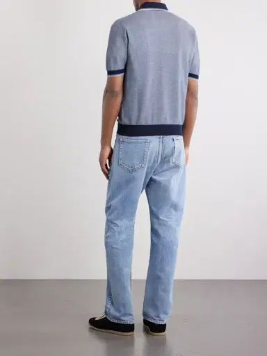 PIACENZA 1733 Honeycomb-Knit Cotton Polo Shirt - Men | Thumbnail 4