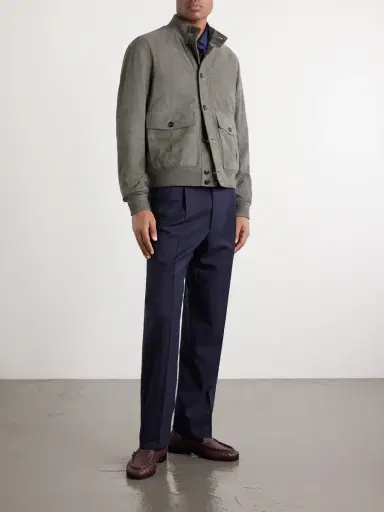 Zegna Ribbed Suede Jacket - Men | Thumbnail 2 Zegna Ribbed Suede Jacket - Men | Thumbnail 2
