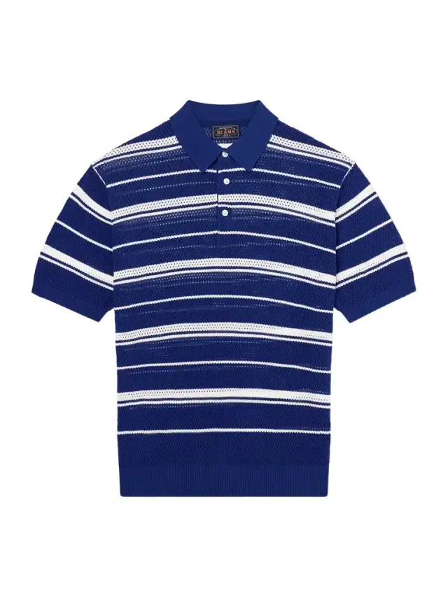 Beams Plus Striped Knitted Cotton Polo Shirt - Men