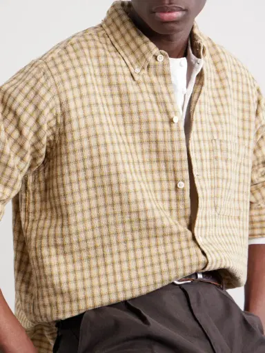 Beams Plus Button-Down Collar Checked Cotton Shirt - Men | Thumbnail 5