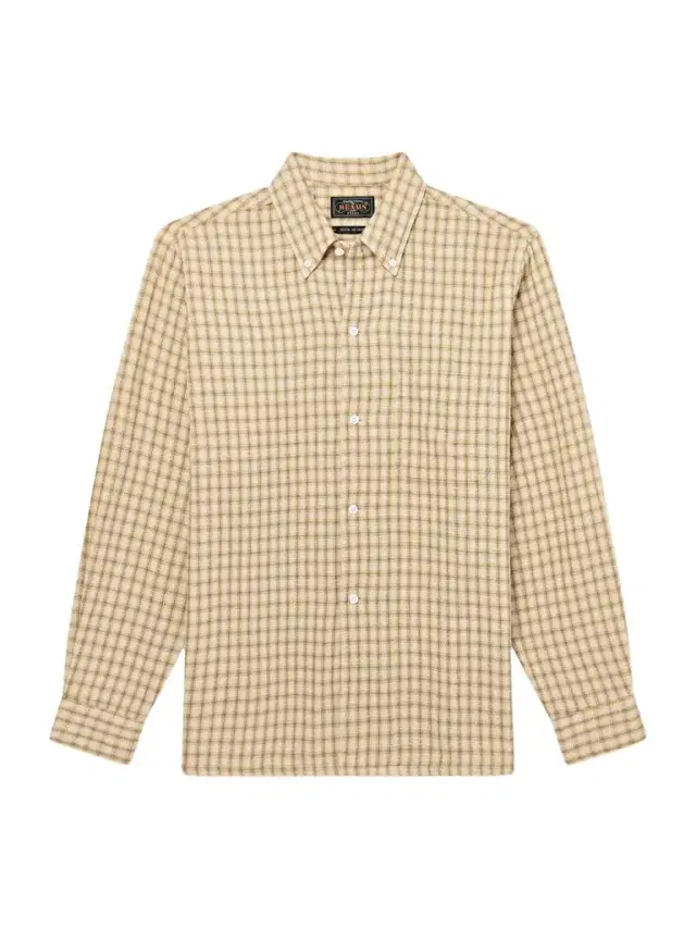 Button-Down Collar Checked Cotton Shirt - Men