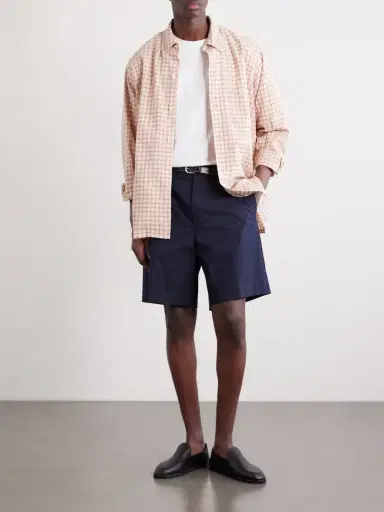Beams Plus Button-Down Seersucker Checked Cotton and Linen-Blend Shirt - Men | Thumbnail 2